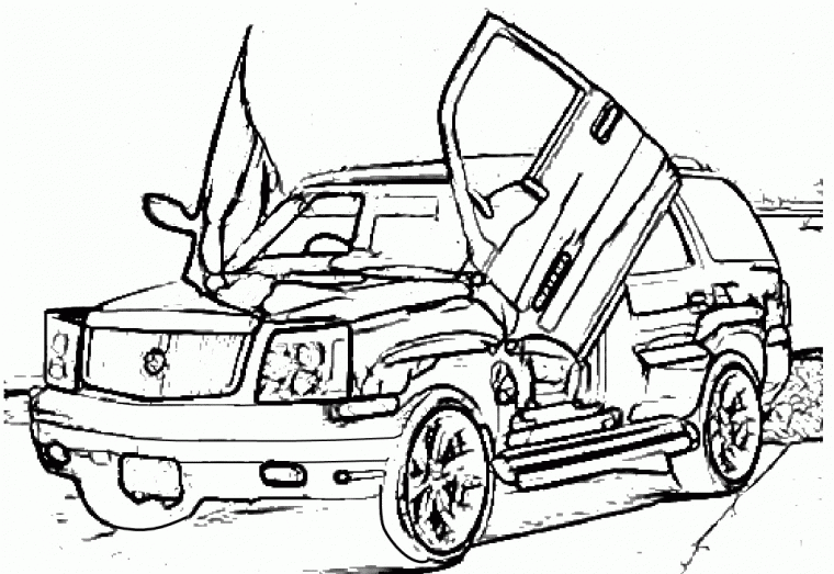 cadillac coloring pages