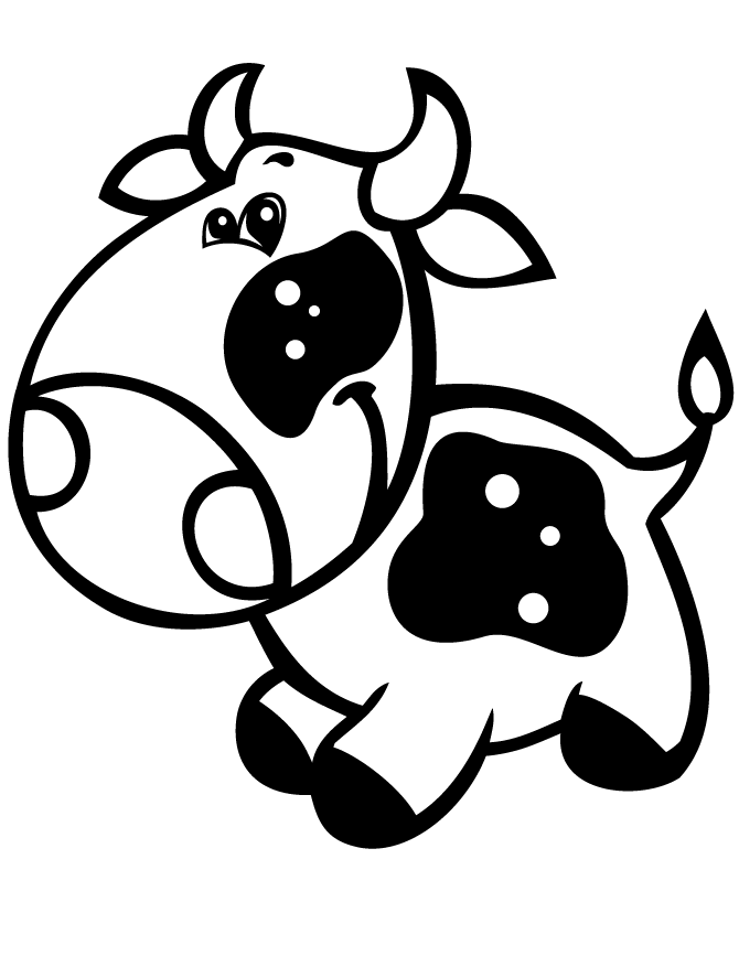 cartoon cow coloring page