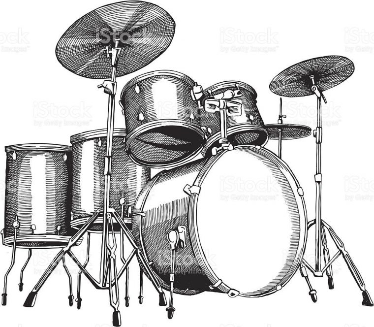 drum set coloring page