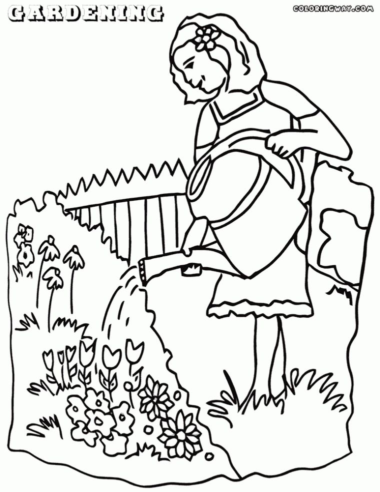 gardener coloring page