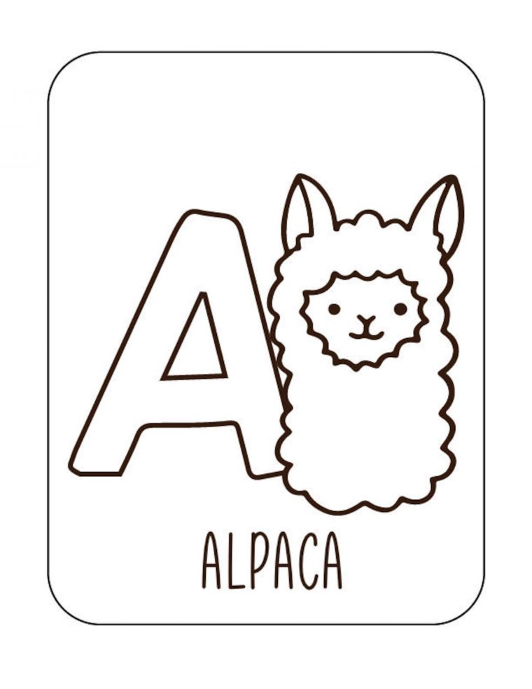 animal alphabet coloring pages