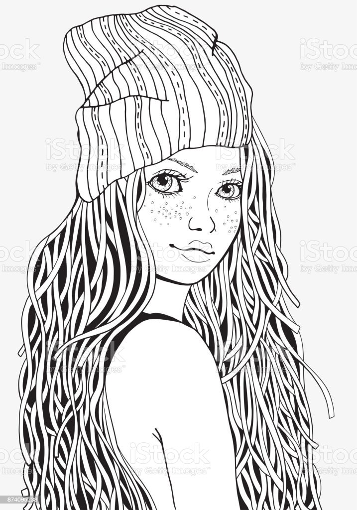 cute black and white coloring pages
