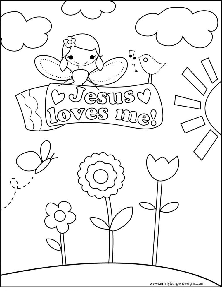 god loves me coloring page