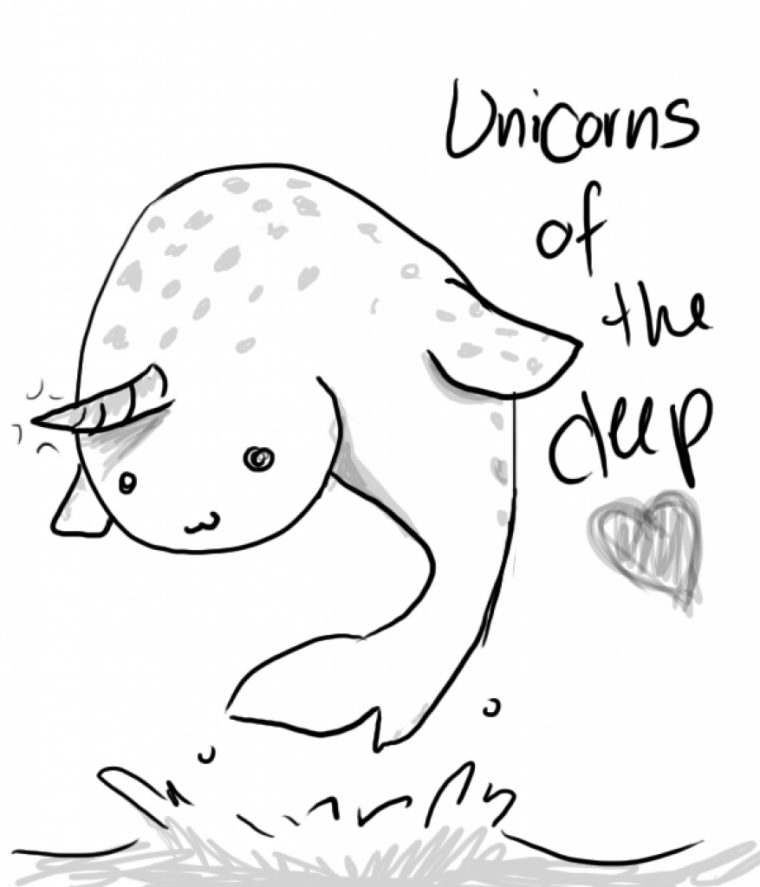 cute narwhal coloring pages