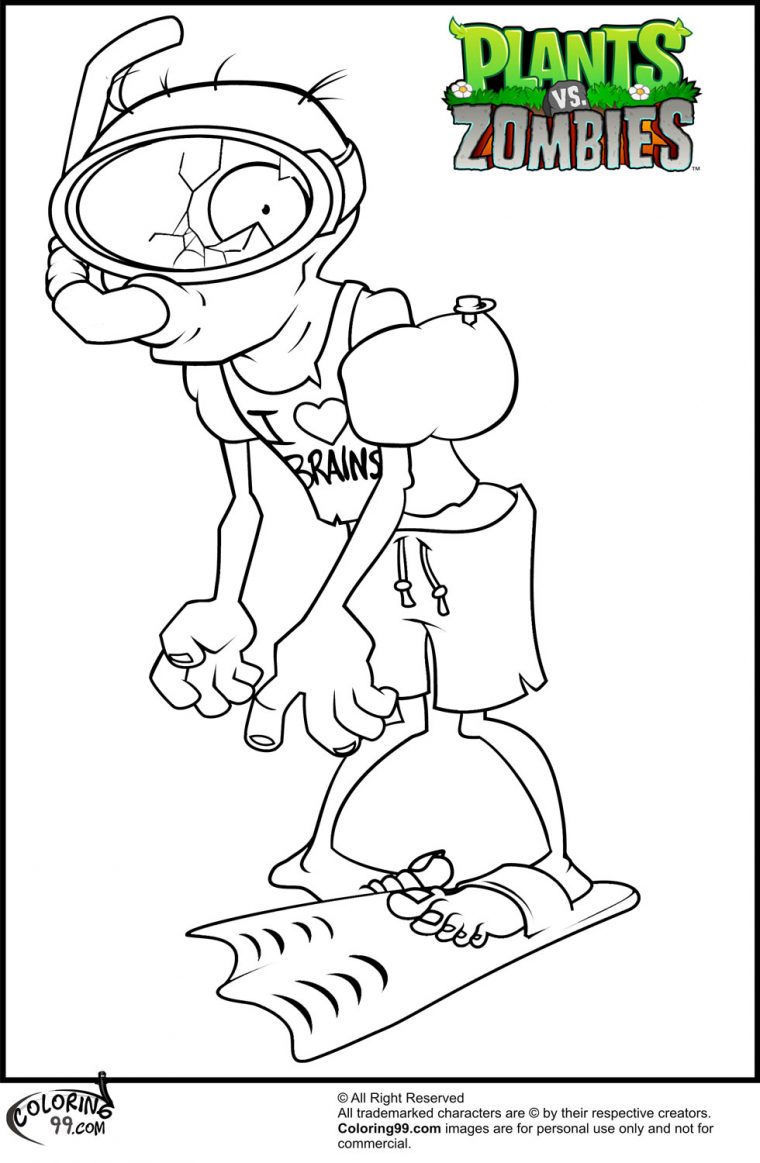 printable plants vs zombies coloring pages