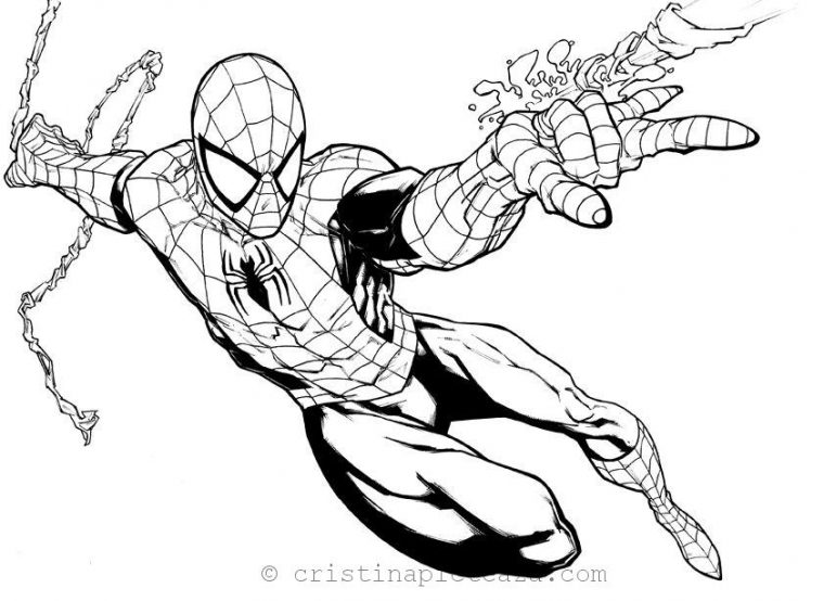 spiderman far from home coloring page