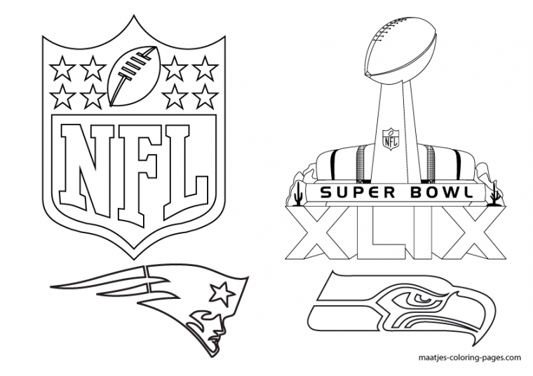 coloring pages super bowl