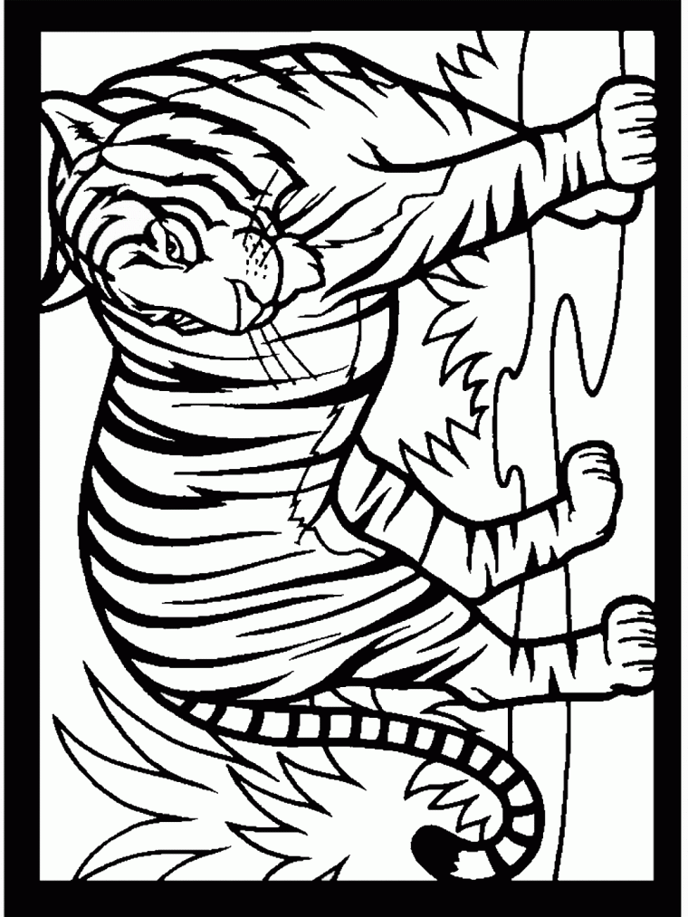hard tiger coloring pages