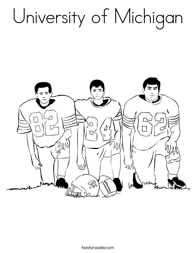 michigan football coloring pages