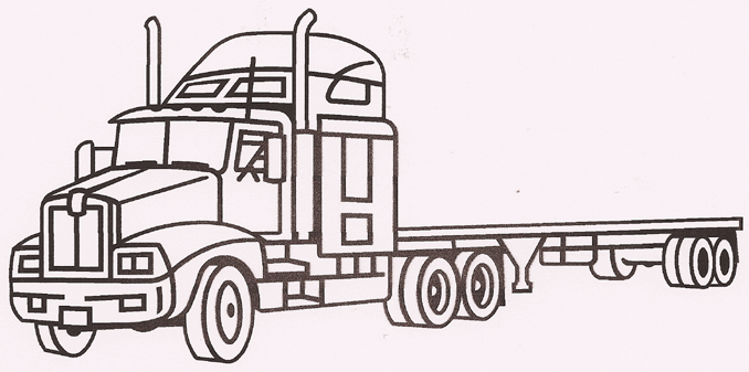 flatbed truck coloring pages