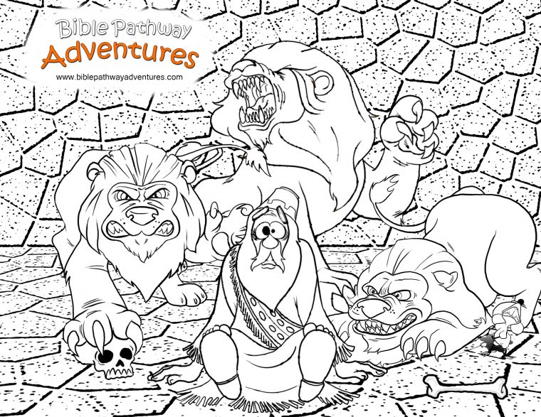 daniel lions den coloring page