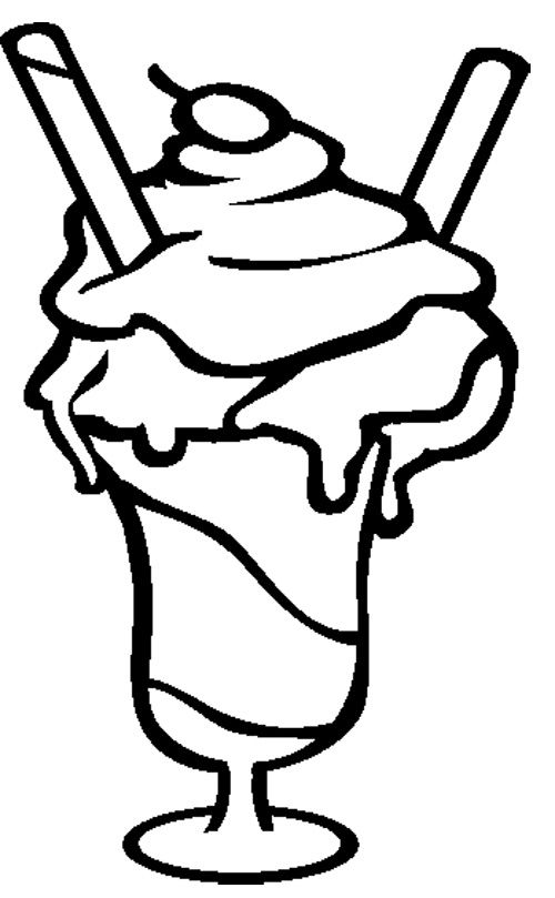 ice cream sundae coloring pages