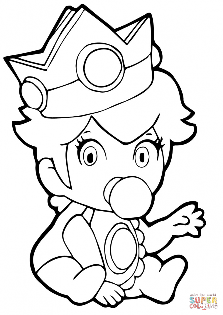 mario princess coloring pages