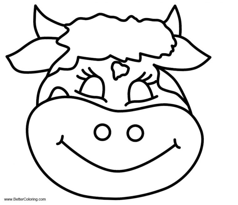 cow face coloring pages