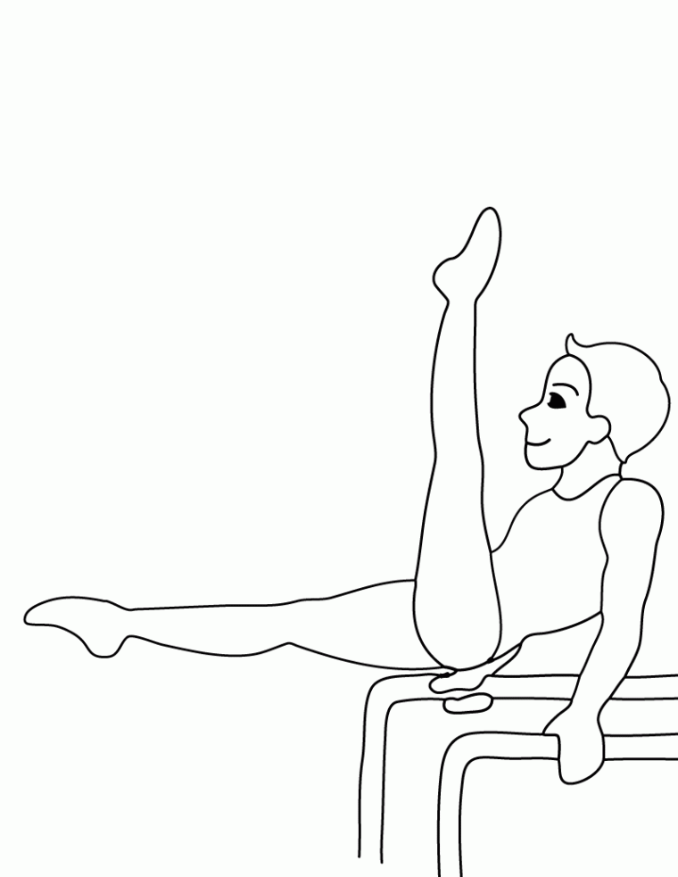 coloring page gymnastics