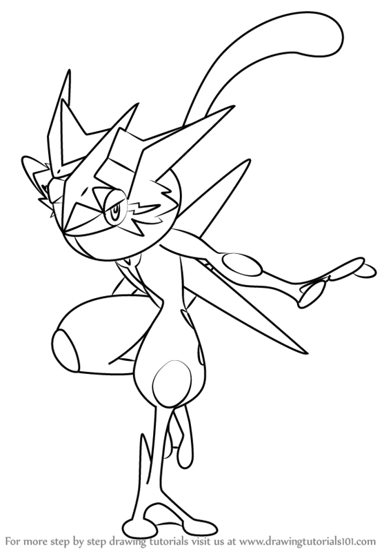 ash greninja coloring pages