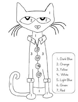 preschool pete the cat coloring page