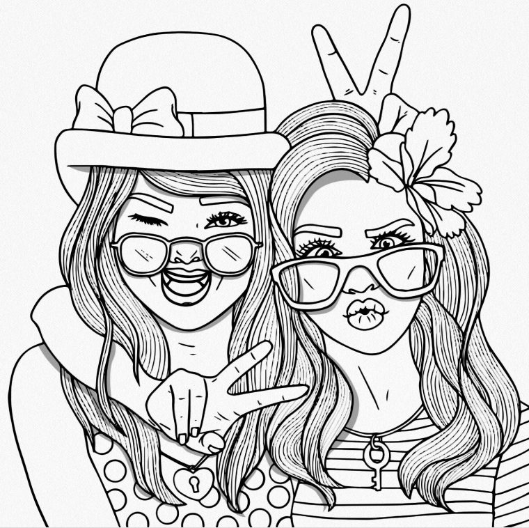 bff coloring pages for teens