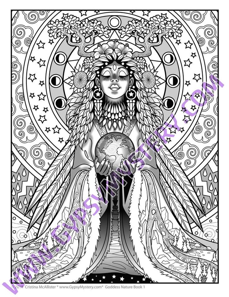 mystical coloring pages for adults