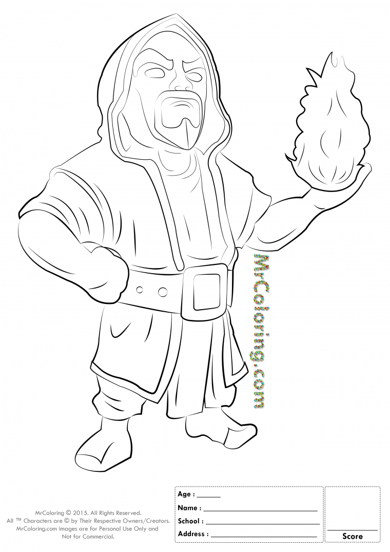 clash of clans coloring pages