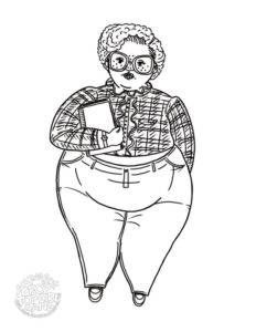 body positive coloring pages