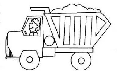 preschool garbage truck coloring page