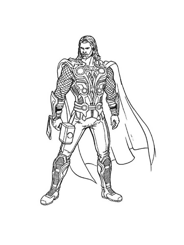 thor coloring pages printable
