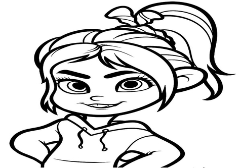 princess vanellope coloring pages