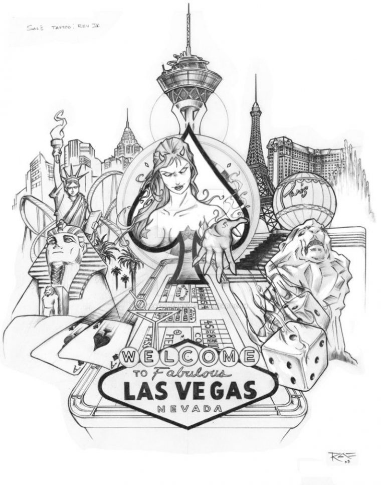 las vegas coloring pages