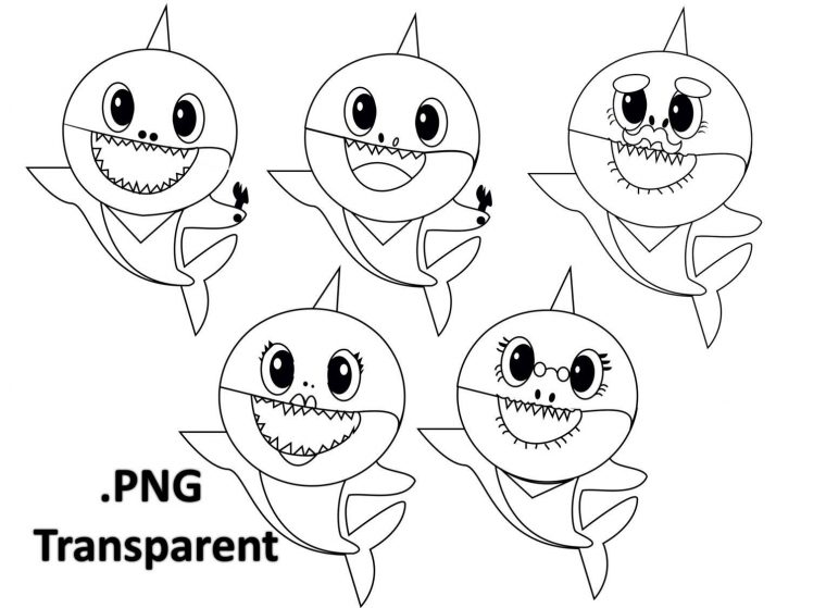 daddy shark coloring pages