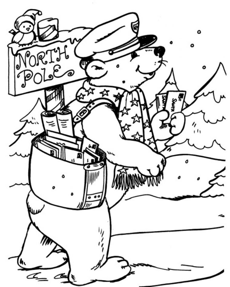 north pole coloring pages