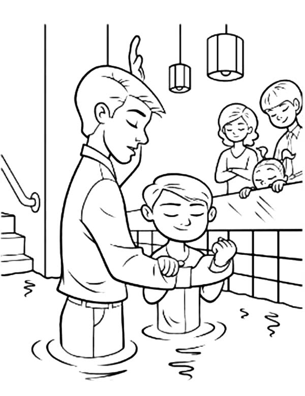 lds coloring pages baptism