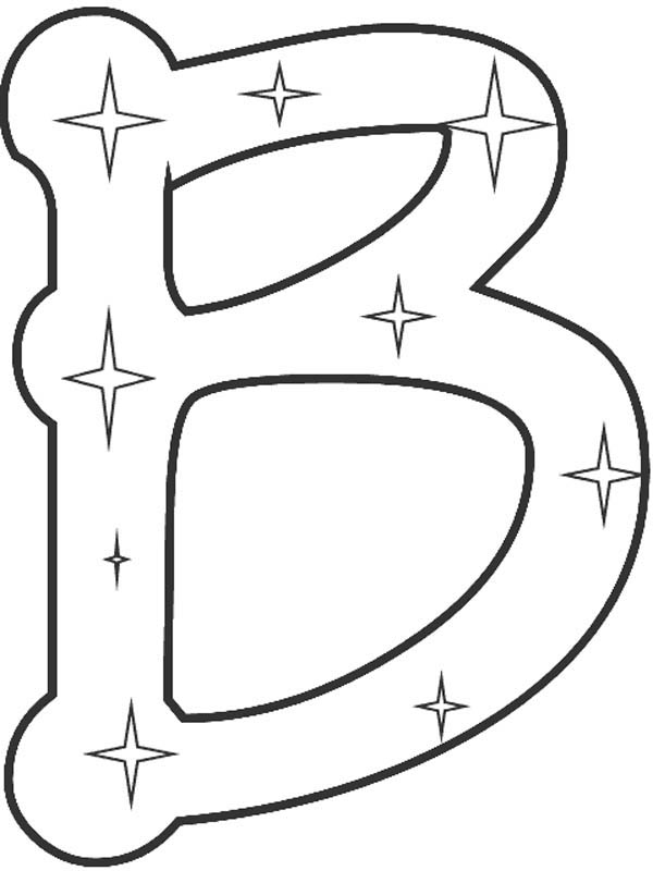 coloring pages for letter b