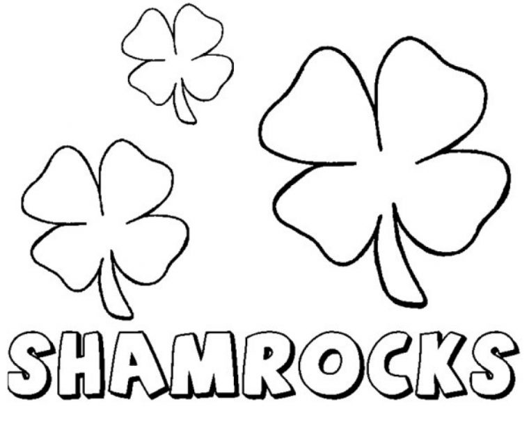 shamrock coloring page free