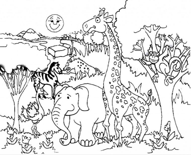 animal habitat coloring pages