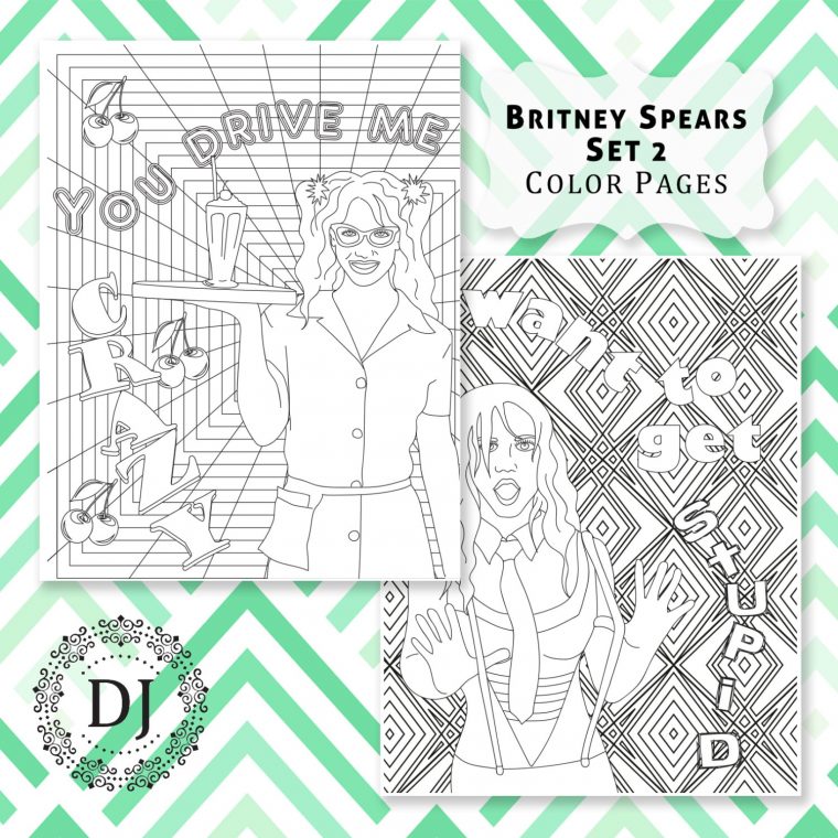 britney spears coloring pages