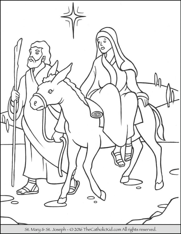 angels spoke to mary and joseph coloring pages