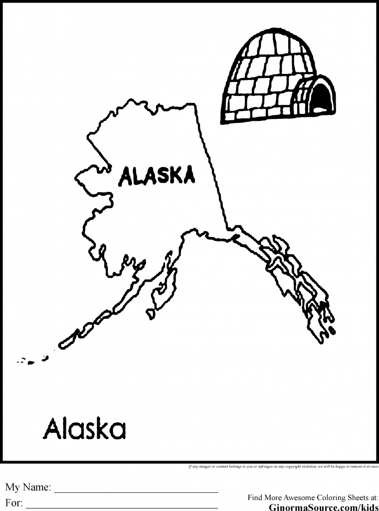 alaska coloring page