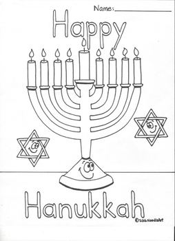 happy hanukkah coloring pages