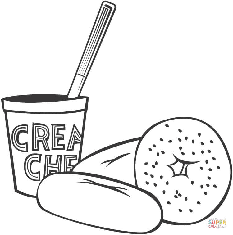 breakfast coloring page