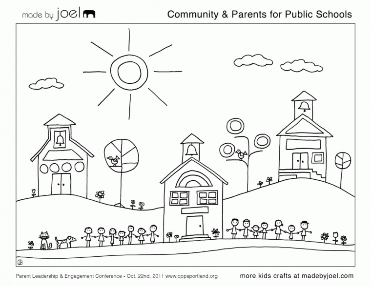 neighborhood coloring page