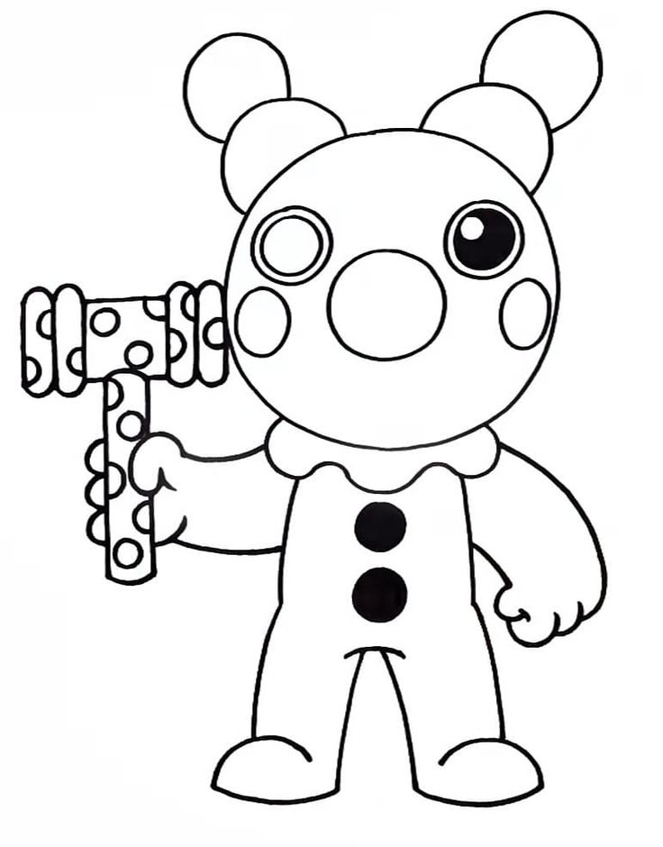 dino piggy roblox coloring pages