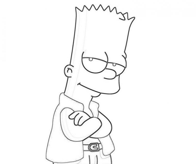 supreme bart simpson coloring pages