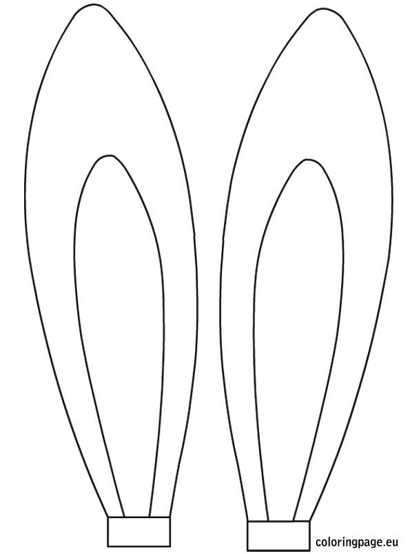 bunny ears coloring page