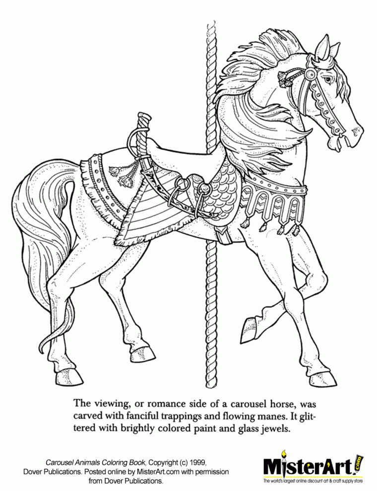 carousel horse coloring page