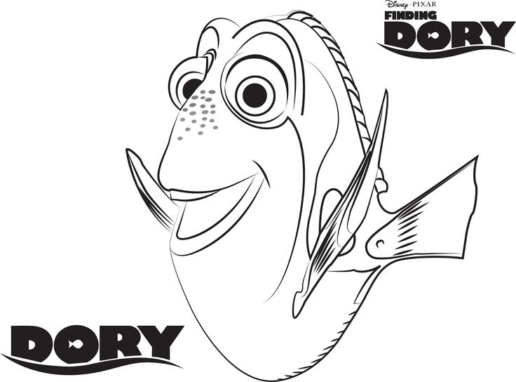 finding dory coloring page