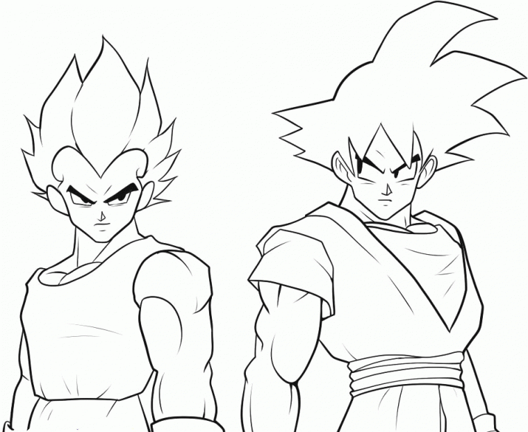 vegeta dragon ball z coloring pages