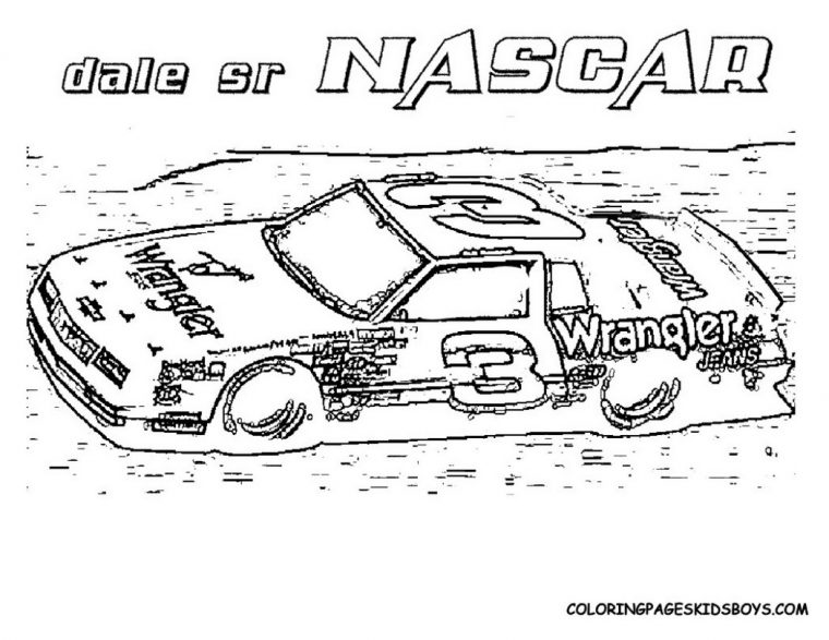 nascar coloring pages printable