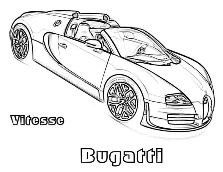 coloring pages of bugatti