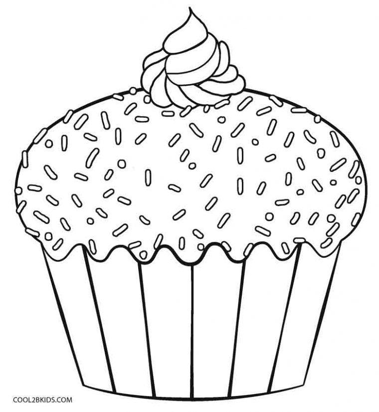 cupcake coloring pages pdf